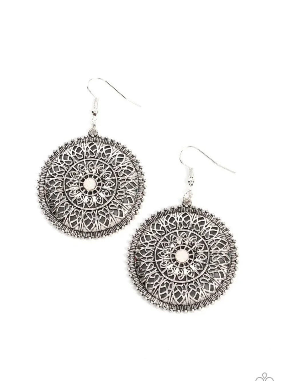 Paparazzi Jewelry - Spellbinding Botanicals - White  Earrings - Vintage